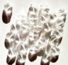 25 8mm Crystal Flat Glass Shell Beads